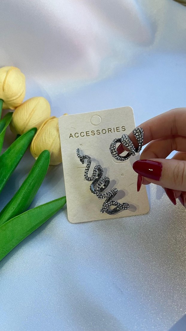 kıkırdak küpesi ile birlikte takımKüpeler - Görsel 4