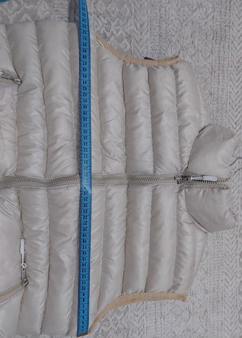 Bej Kadın Şişme Yelek Fermuarlı - Görsel 4