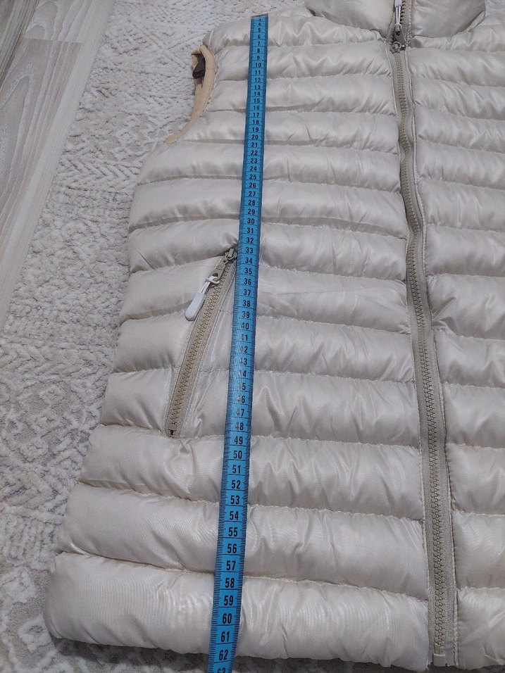 Bej Kadın Şişme Yelek Fermuarlı - Görsel 3