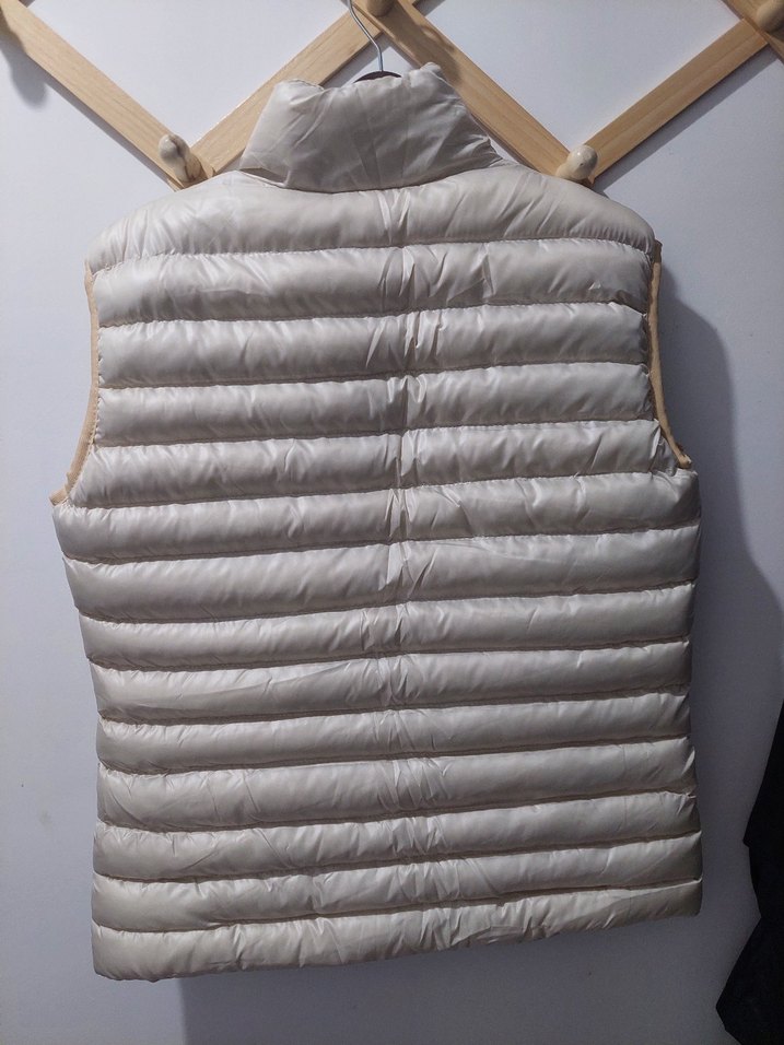 Bej Kadın Şişme Yelek Fermuarlı - Görsel 2