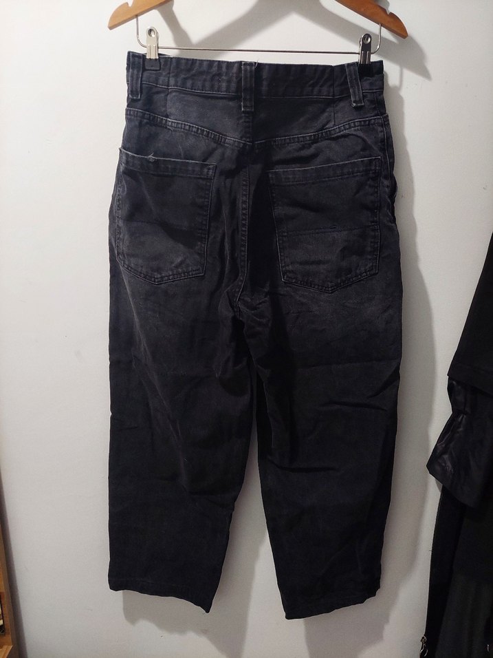 bershka Gri Bol Kesim Denim Pantolon - Görsel 2