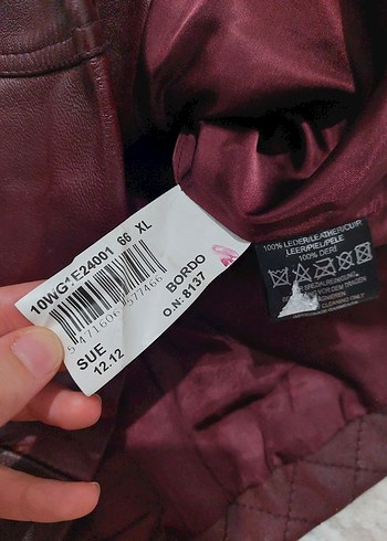 derimod Bordo Kadın Deri Ceket - Görsel 7