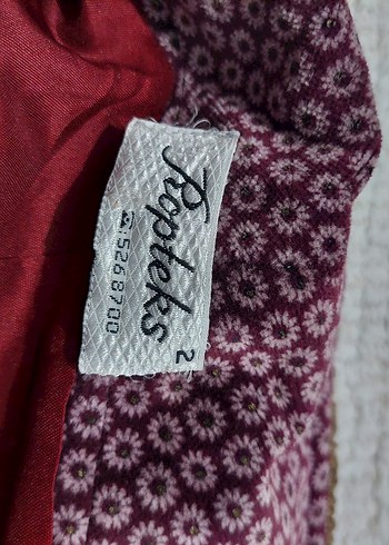 Bordo Desenli vintage röpteşambır - Görsel 6