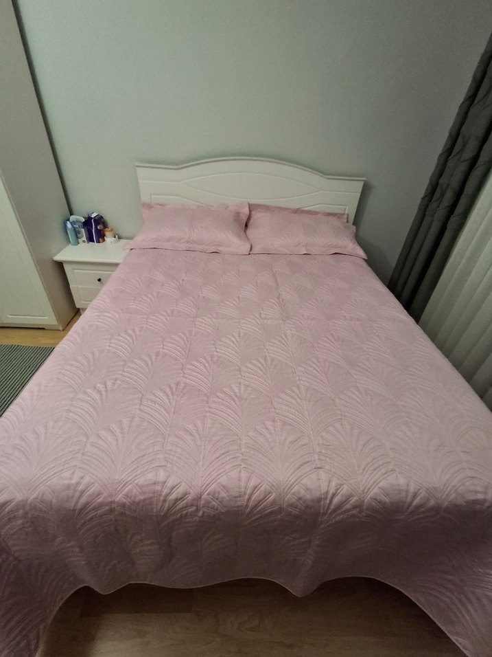 Bej Pastel Renkli Düz Yatak Örtüsü yastık 2 adet - Görsel 4