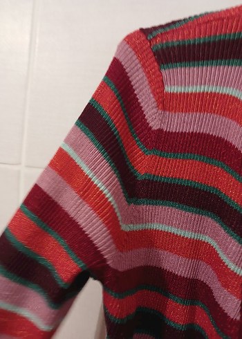 Zara Çizgili Uzun Kollu Kadın Triko Hırka