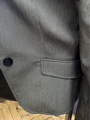 Twist Twist gri çizgili blazer ceket