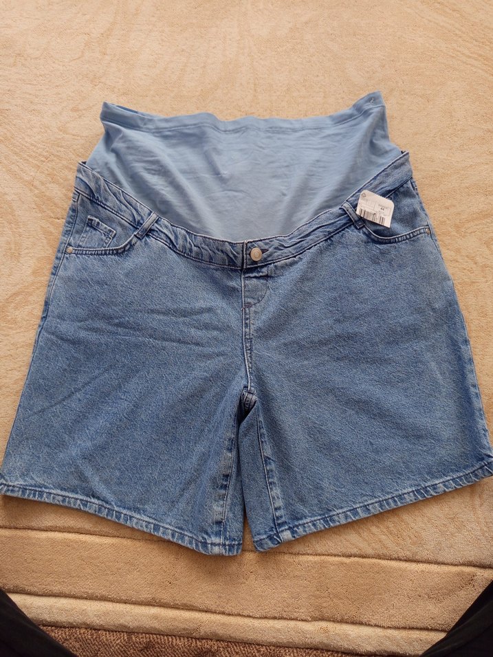 Beli Esnek Denim Hamile Şortu - Görsel 2