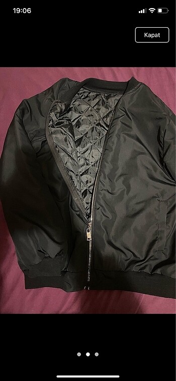 Zara siyah bomber ceket