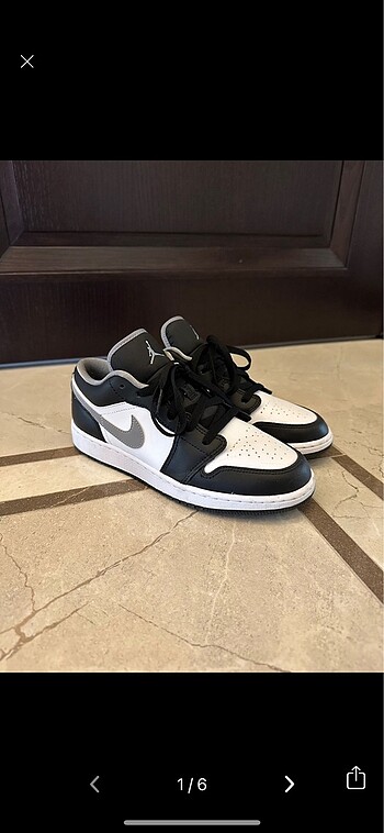 Air Jordan 1 Low Black/Grey/White