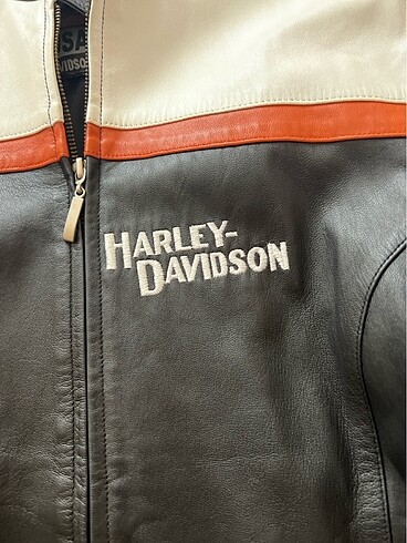 Harley Davidson Gerçek Deri Vintage Kısa Mont