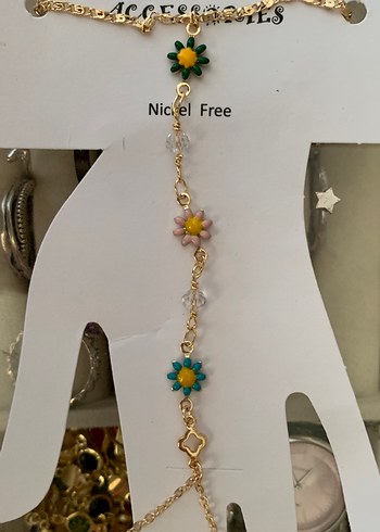 Accessorize Çiçek Desenli Renkli Boncuklu Kadın El Zinciri