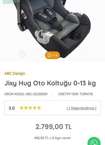 0 - 13 kg Beden gri Renk ABC DESIGN JIXY HUG OTO KOLTUĞU