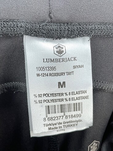 m Beden siyah Renk Lumberjack Tayt / Spor taytı %70 İndirimli.