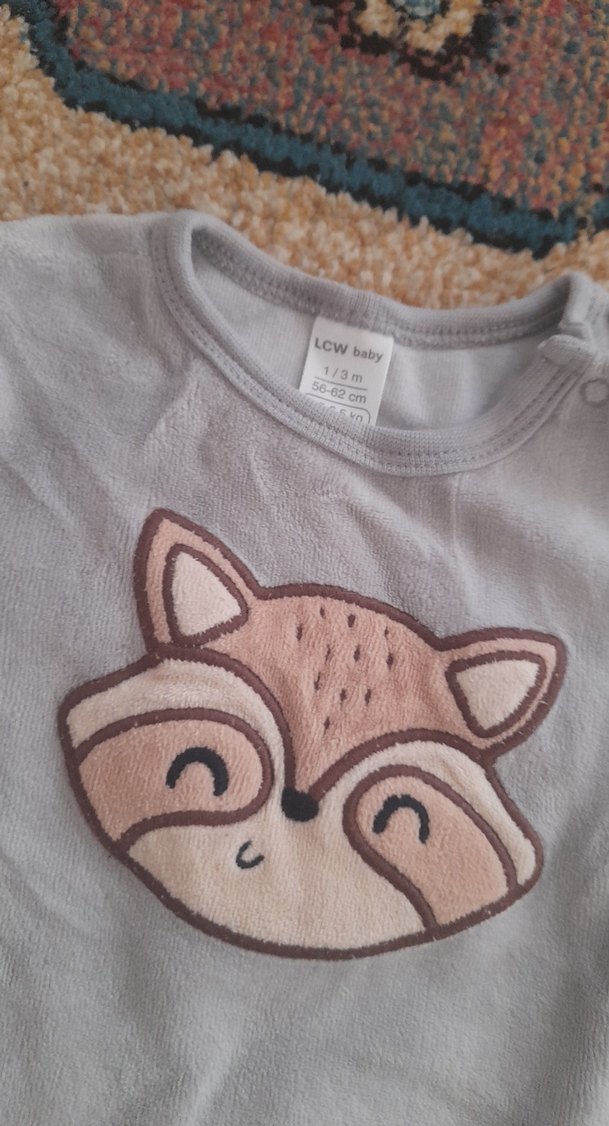 Gri Uzun Kollu Bebek Tulum - Görsel 2