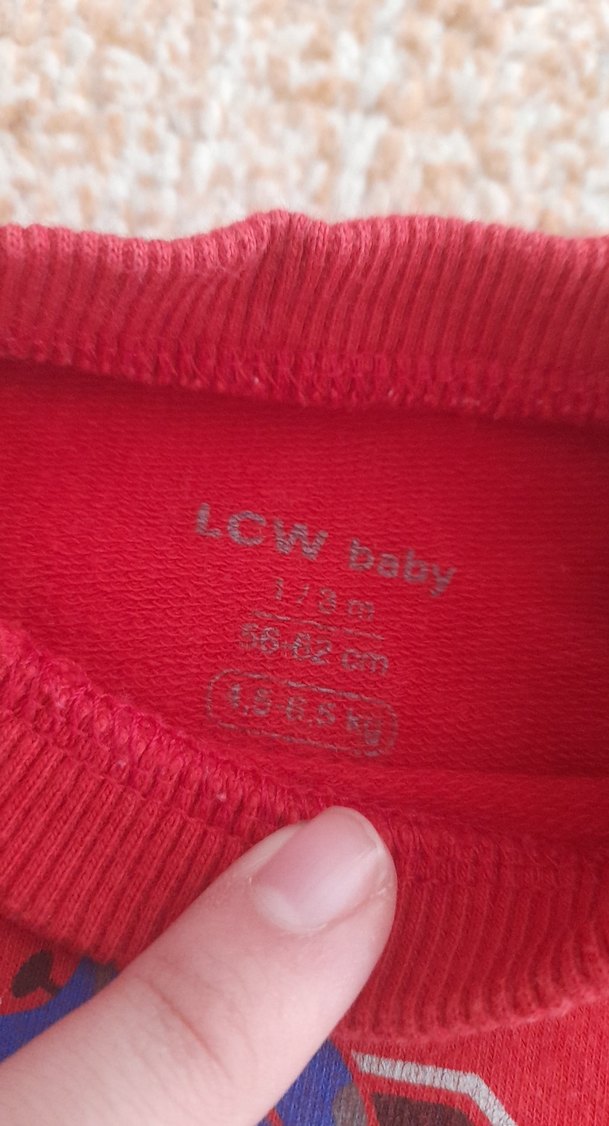 Uzun Kollu Kırmızı Erkek Bebek Takımı - Görsel 2