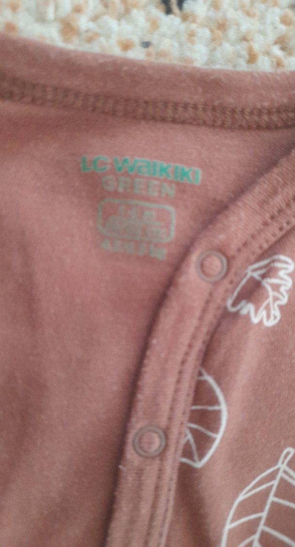 Düğmeli Kahverengi Bebek Kız Tulum - Görsel 2