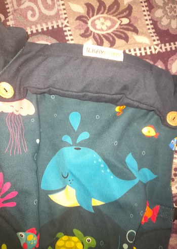 Koyu Mavi Bebek Kanguru Deniz Temalı - Görsel 2