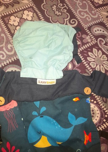 Koyu Mavi Bebek Kanguru Deniz Temalı - Görsel 3