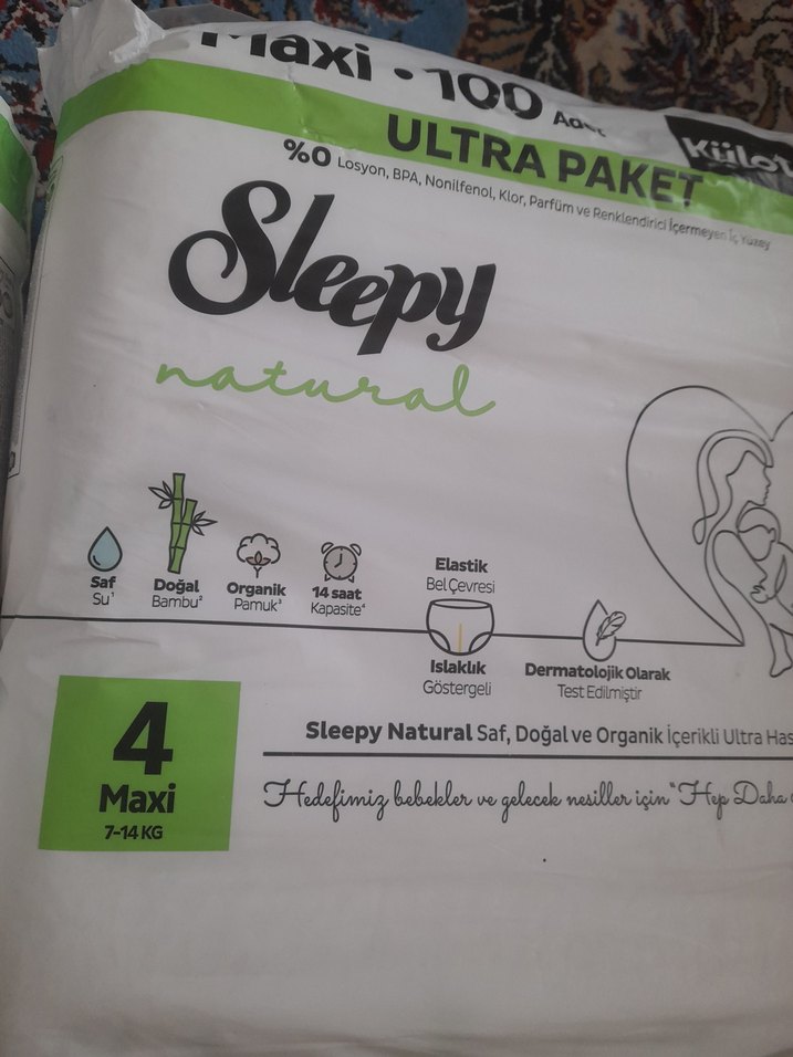Sleepy Ultra Paket 82 Adet Bebek Bezi ve 100 Maxi Adet - Görsel 4