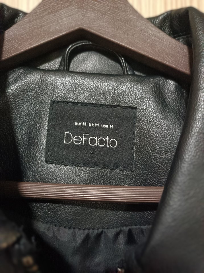 Siyah Deri Fermuarlı Ceket - Görsel 3