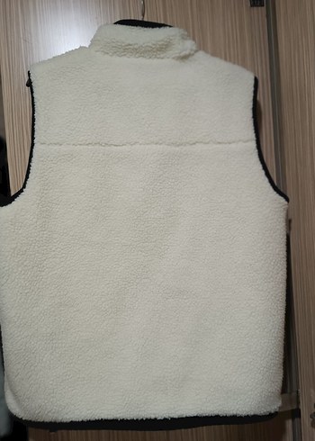 Beyaz Fermuarlı Yumuşak Yelek - Görsel 2