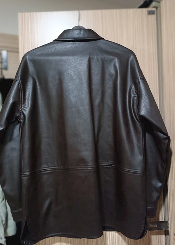 Koton Kahverengi Deri Kadın Biker Ceket - Görsel 3