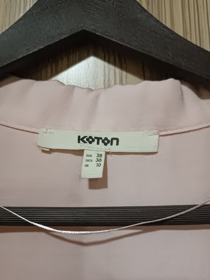 Pembe V Yaka Kadın Gömlek - Görsel 5