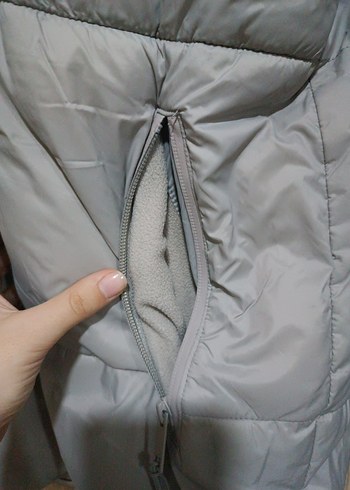 Gri Kadın Midi Kışlık Mont - Görsel 5