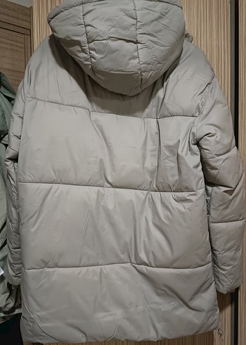 Gri Kadın Midi Kışlık Mont - Görsel 2