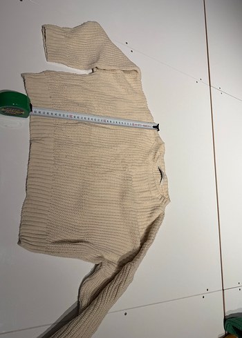 Kadın Beyaz Örgü Salaş Triko - Görsel 2