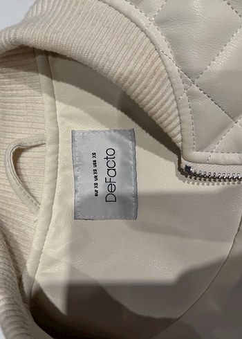 Beyaz Deri Kadın Ceket - Görsel 3