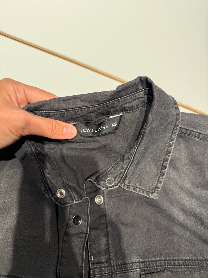 Siyah Düğmeli Kadın Denim Pantolon - Görsel 2