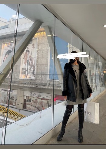 Gri Balenciaga Desenli Kazak - Görsel 3