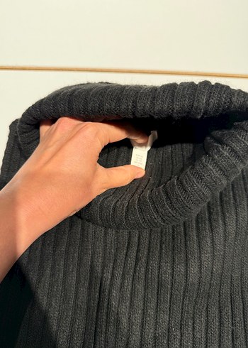 Kadın Siyah Triko Boğazlı Süveter - Görsel 4