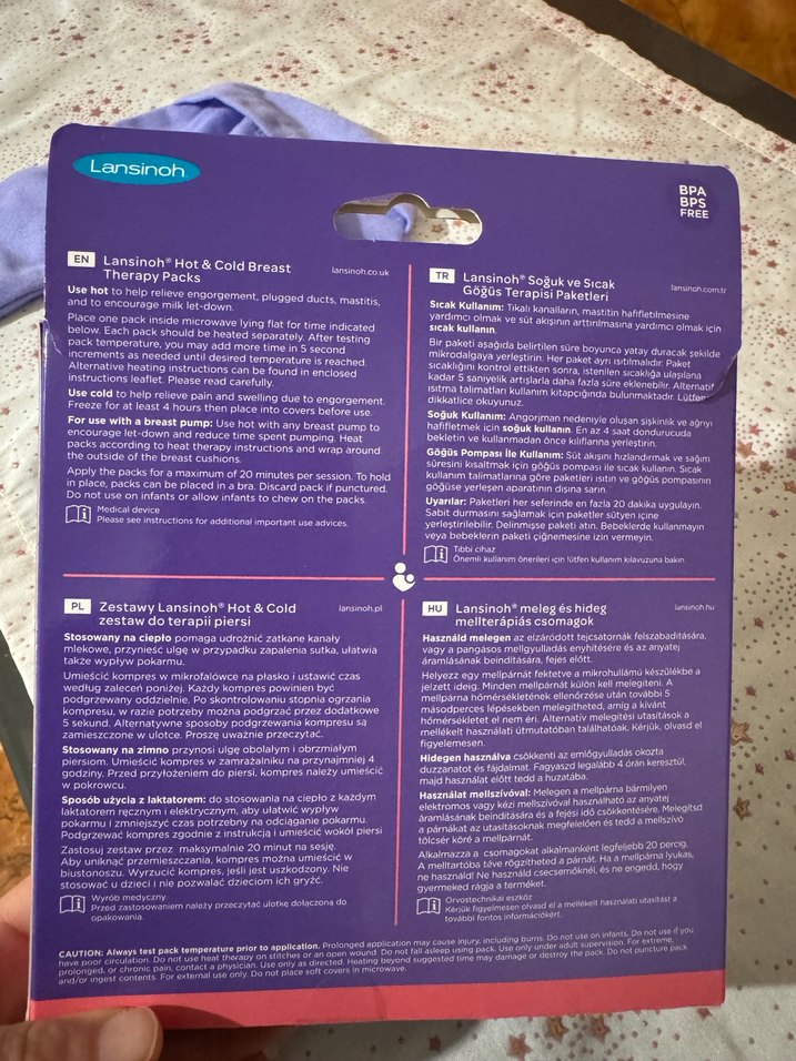 Lansinoh Sıcak ve Soğuk Göğüs Pedi - Görsel 2