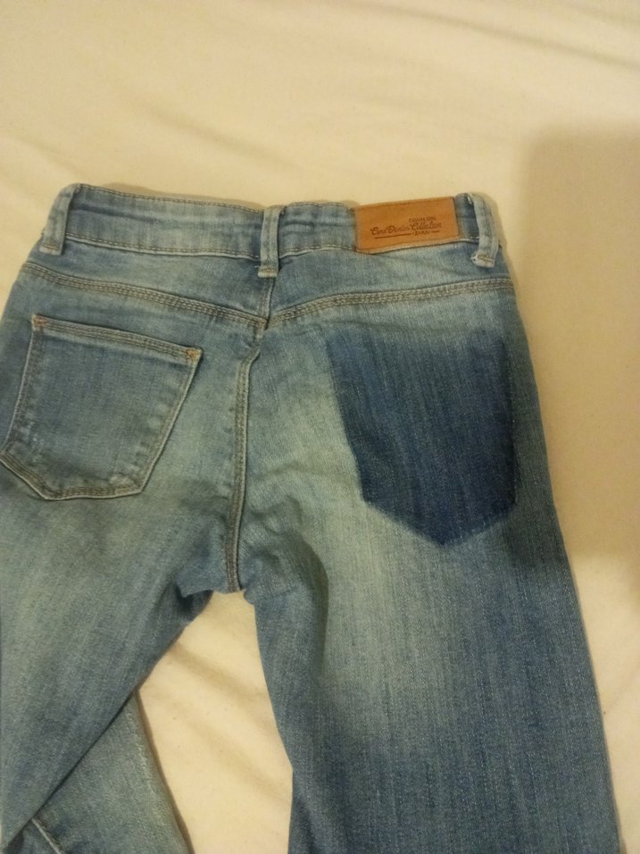 Çocuk Mavi Dar Kesim Kot Pantolon - Görsel 4