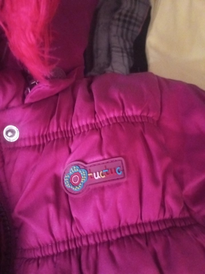 Kız Çocuk Pembe Kapüşonlu Kürklü Mont - Görsel 2