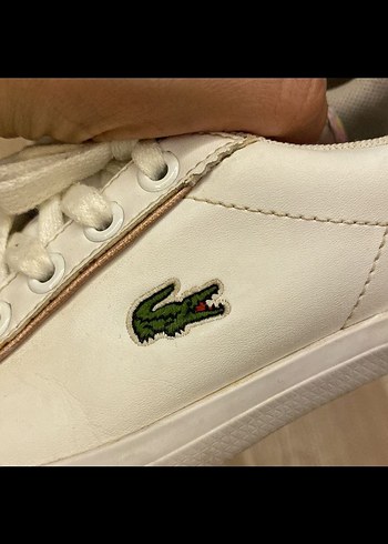 28 Beden beyaz Renk Lacoste Beyaz Kız çocuk Bağcıklı Sneaker