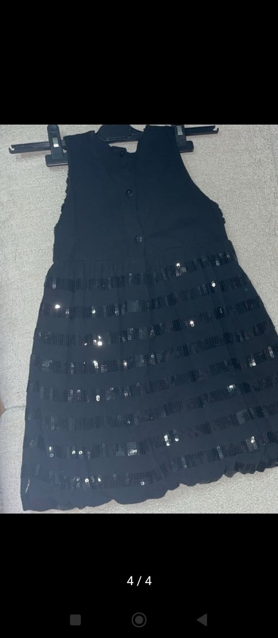 Kız Çocuk Siyah Fırfırlı Gotik Elbise - Görsel 4