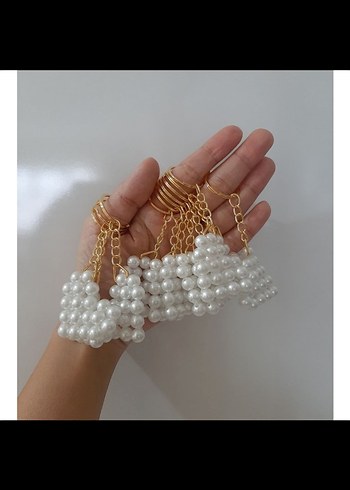 kalp inci anahtarlık
