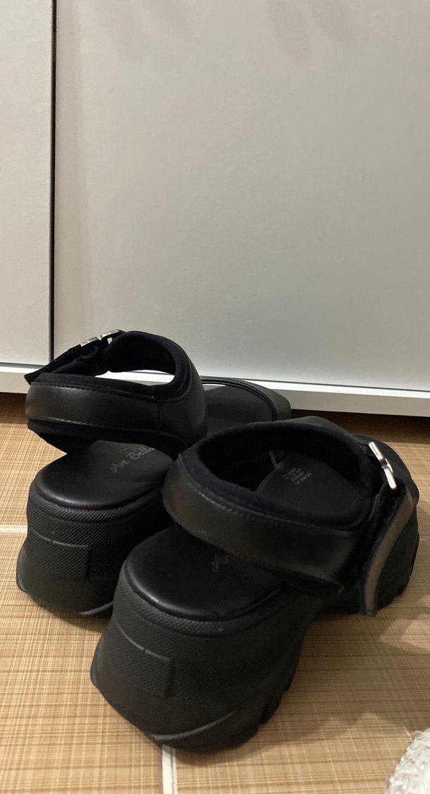 Siyah Kadın Platform Topuklu Sandalet - Görsel 3