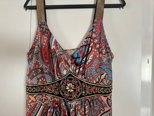 Zara askılı uzun elbise