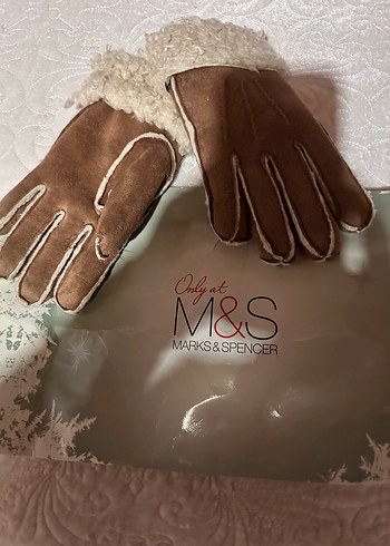 Marcs&spencer koyun yünü süet eldiven - Görsel 6