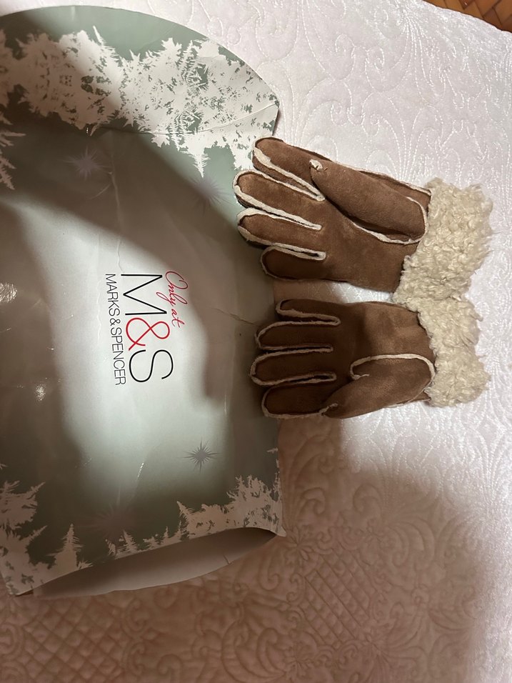 Marcs&spencer koyun yünü süet eldiven - Görsel 4