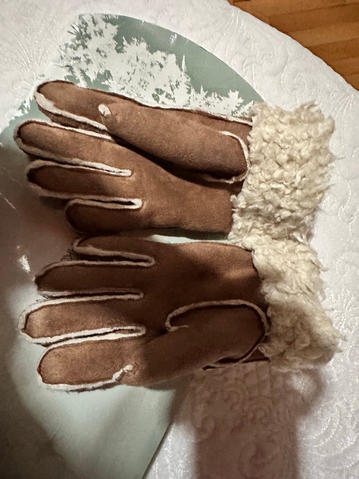 Marcs&spencer koyun yünü süet eldiven - Görsel 5