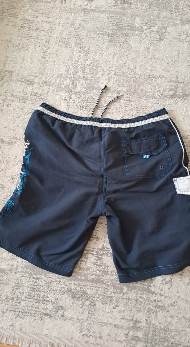 Erkek Mavi Baskılı Mini Deniz Şortu - Görsel 2