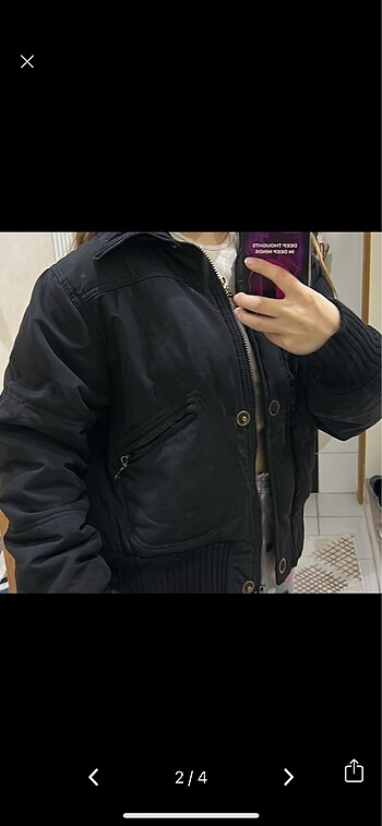 Bershka kadın siyah mont