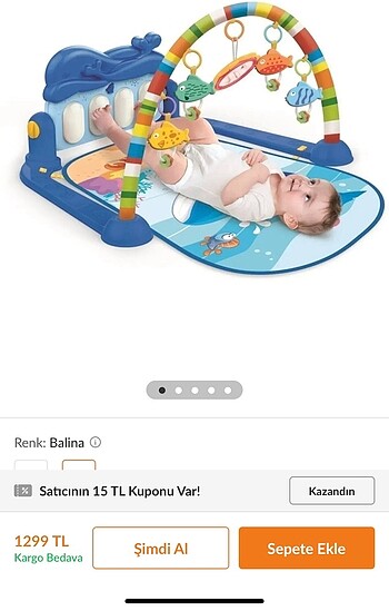 Bebek piyanolu oyun halısı