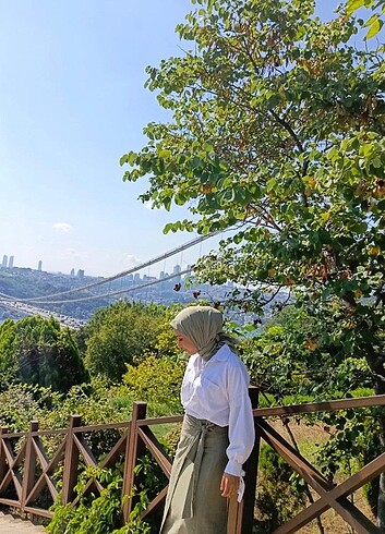 Diğer Keten yandan bağlamalı etek