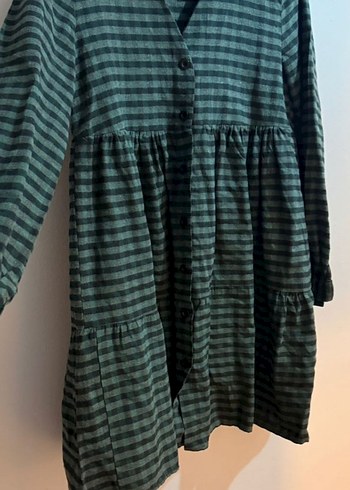 Trendyol ekoseli salaş bohem gömlek elbise - Görsel 12